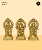 Premium Ganesh Lakshmi Saraswati Frame Idol