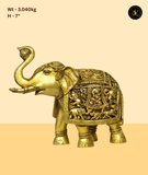 Antique Finish Brass Kalash Elephant