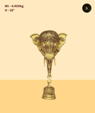 Large Antique Brass Ganesh Head