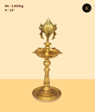 Brass Shankh Diya Stand