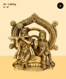 Radha Krishna with Peacock Arch