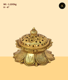 Brass Lotus Dhoop Agarbatti Incense Burner