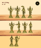 Brass Dashavtar Murti for Puja & Home Temple