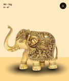 Handcrafted Antique Brass Elephant Idol