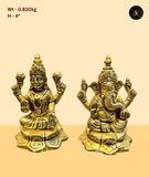 Radiant Ganesh Lakshmi Statue