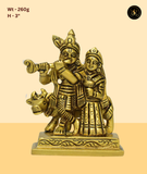 Radha Krishna with Cow Mini