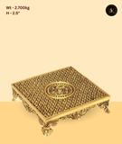 Decorative Brass Temple Chowki Platform