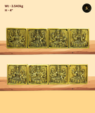 Premium Ashta Lakshmi Engraved Pooja Plate Collection – Set of 8