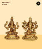 Elegant Ganesh Lakshmi Saraswati Idol