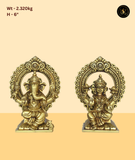 Elegant Ganesh Lakshmi Saraswati Murti