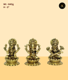 Serene Ganesh Lakshmi Saraswati Idol