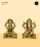 Elegant Ganesh Lakshmi Murti