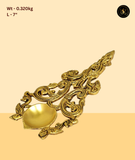 Brass Filigree Puja Spoon Diya with Peacock Handle