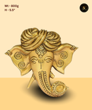 Antique Brass Ganesh Head Wall Mount