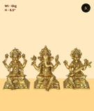 Spiritual Ganesh Lakshmi Saraswati Statue