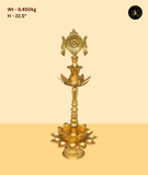 Brass Chakra Lotus Diya Stand