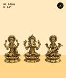 Elegant Ganesh Lakshmi Saraswati Statue