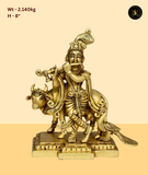 Krishna with Cow and Peacock