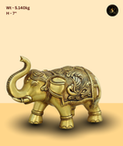 Premium Antique Brass Elephant Pair