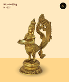 Brass Deep Lady Idol – Traditional Oil Lamp Statue