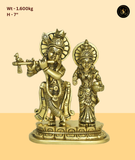 Divine Brass Radha Krishna Idol