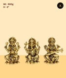 Celestial Ganesh Lakshmi Saraswati Idol