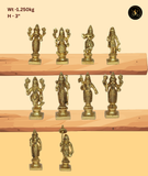 Brass Dashavtar Complete 10 Avatars Statue - Neminath