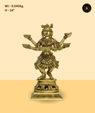 Solid Brass Deep Lady Idol for Aarti & Puja