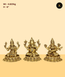 Sacred Ganesh Lakshmi Saraswati Statue