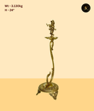 Brass Krishna Flute Diya Stand