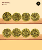 Ashta Lakshmi Engraved Plate Set – 8 Separate Goddess Lakshmi Pooja Plates