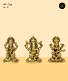 Auspicious Ganesh Lakshmi Saraswati Murti