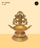 Brass Ganesh Diya with Elephant Handle