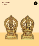 Opulent Ganesh Lakshmi Saraswati Murti