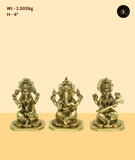 Devotional Ganesh Lakshmi Saraswati Idol