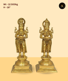 Traditional Brass Deep Lady Murti for Temple