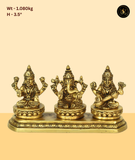 Auspicious Ganesh Lakshmi Saraswati Plate Idol