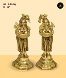 Brass Deep Lady Statue for Temple & Home