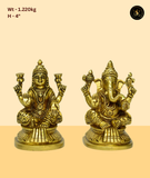 Ornate Ganesh Lakshmi Saraswati Statue