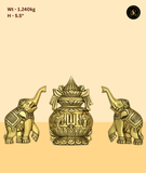 Antique Finish Brass Elephant Idol