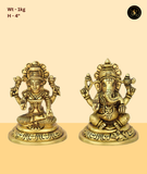 Majestic Ganesh Lakshmi Statue