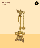 Brass Parrot Hanging Lamp with Chain