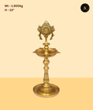 Brass Chakra Diya Stand