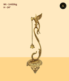 Brass Parrot Bell Decorative Stand Lamp